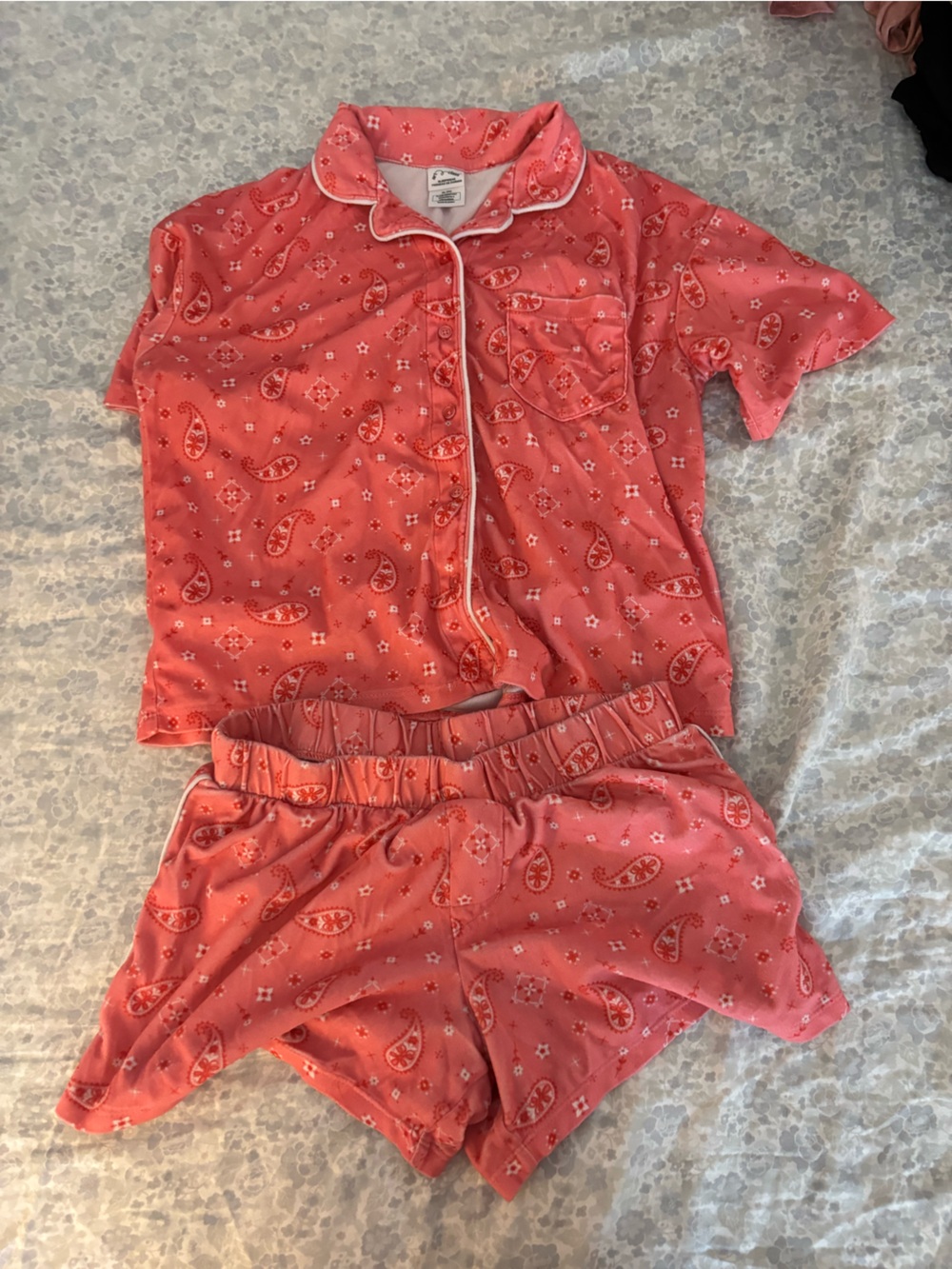 art class Pink Paisley Girls Pajama Set
